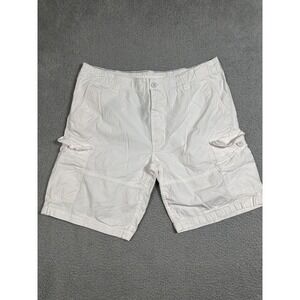 Polo Ralph Lauren Shorts Mens 36 White Utility Canvas Cargo Pockets Classic Fit
